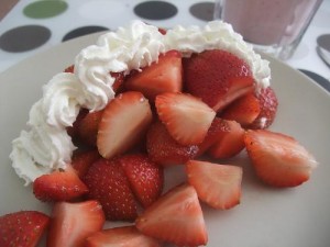Erdbeeren und Sahne